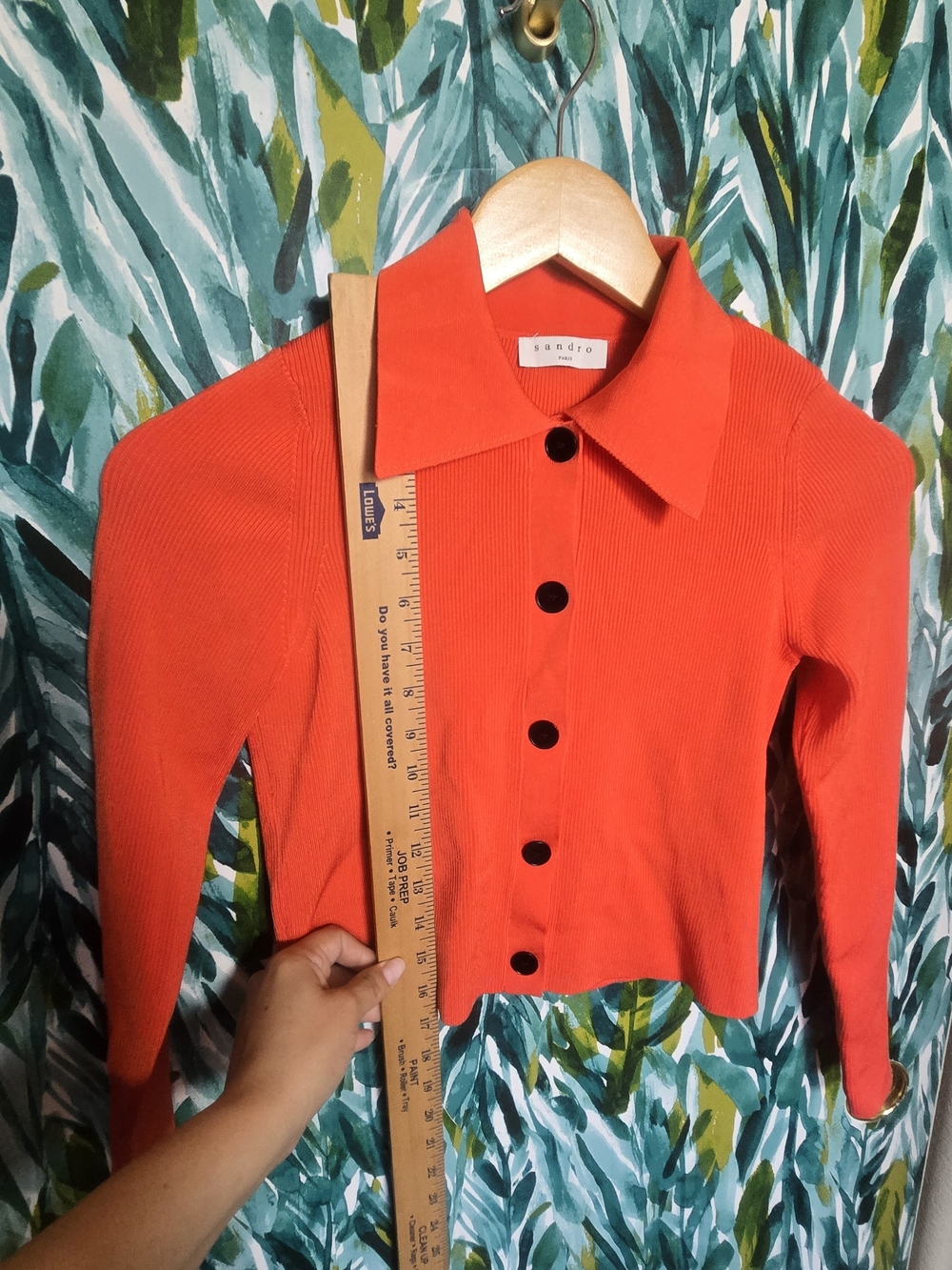 NWT Sandro Francoise Cropped Rib Knit Cardigan - Picture 8 of 13